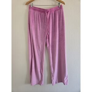 Juicy Couture Womens Large Pink Velour Pants Butt Print Bling Track Pants Y2k